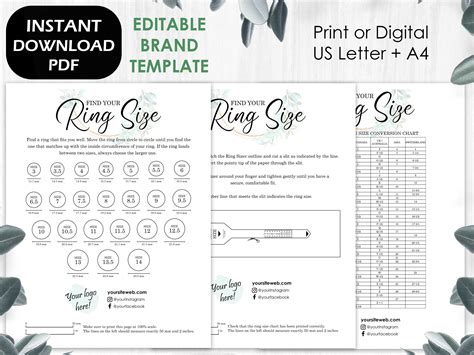 Ring Size Guide Printable Chart How To Measure Your Ring Size