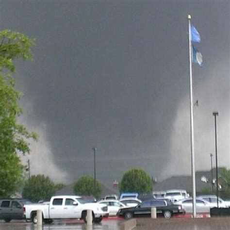 F5 Tornado Viewed From Moore High School Just Before It Ripped Through