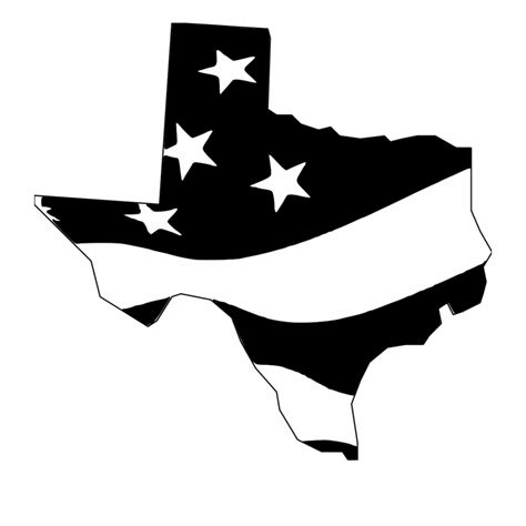 Silhouette Texas Flag
