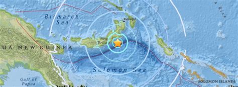 Shallow M60 Earthquake Hits Near The Coast Of New Britain Png The