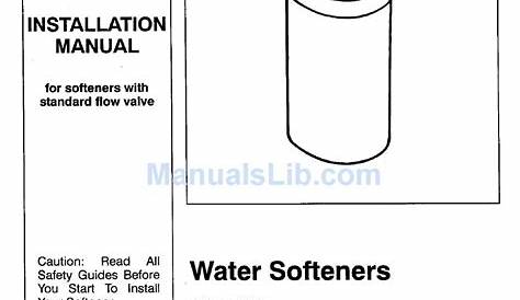 Watts Water Softener Manual