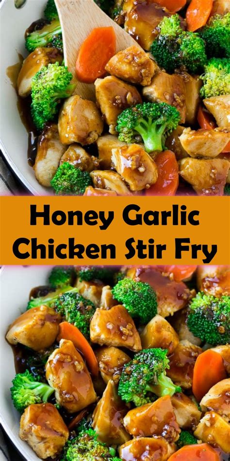 Honey Garlic Chicken Stir Fry Cook Taste Eat