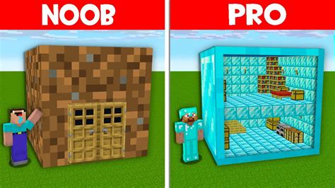 Minecraft Noob Vs Pro Noob Build This Hidden Dirt House In One Block