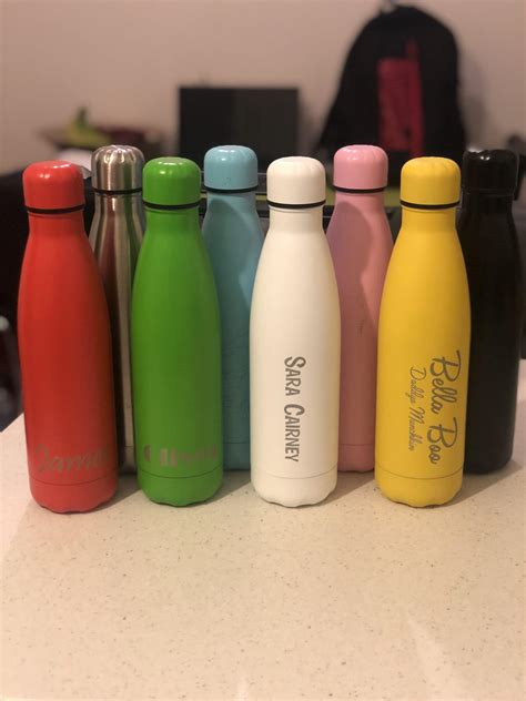 Thermal Personalised Water Bottles 8 Colours 500ml