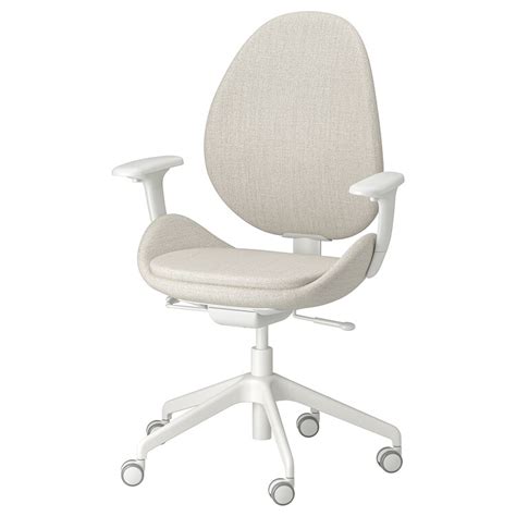 HattefjÄll Office Chair With Armrests Gunnared Beige Ikea
