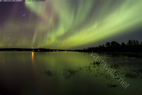 Kuva Revontulet Aurora Borealis Revontulet Taivaantulet Väri Värikäs