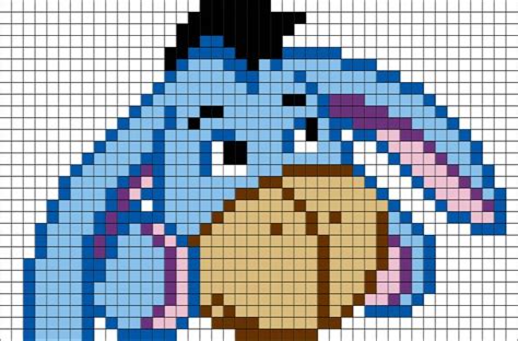 Eeyore Winnie The Pooh Pixel Art Pixel Art Templates Pixel Art