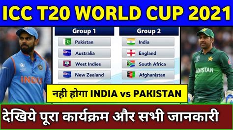 Icc T20 World Cup 2021 Starting Datescheduleteams And All