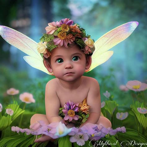 Baby Fairy Digital Art By Mythical Designs Pixels
