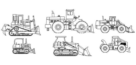 Cad Drawings Details Of Excavator Construction Machine