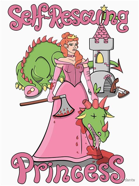Self Rescuing Princess T Shirt By Ardente Redbubble