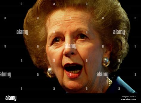 Prime Minister Margaret Thatcher At Conservative Party Conference Blackpool England 1985