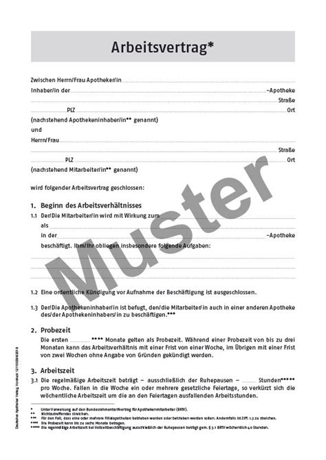 Arbeitsvertrag muster download auf freeware.de. Arbeitsvertrag Apotheker - Arbeitnehmerhaftung Wann Kann ...