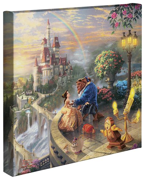 Thomas Kinkade Beauty And The Beast Falling In Love 14 X 14 Gallery