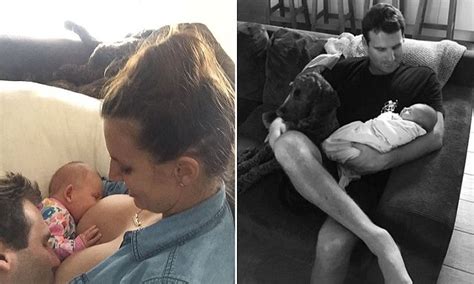 Dad Shares Picture Of Himself Breastfeeding Next To Baby Daily Mail