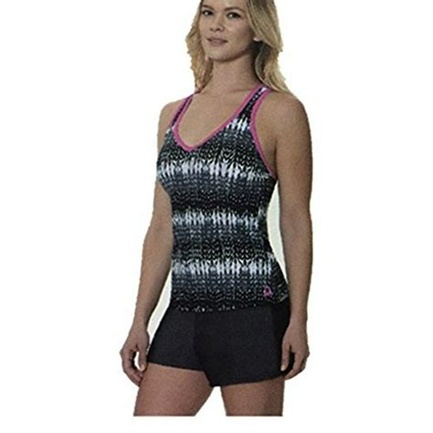 Gerry Gerry Womens Colorblock Tankini Swimsuit With Built In Bra