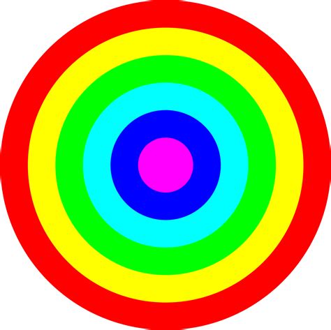 Rainbow Circle Target Color Png Images Rainbow Circle Clipart