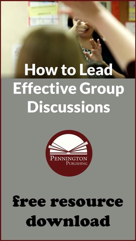 How To Lead Effective Group Discussions Pennington Publishing Blog