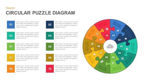 Circular Puzzle Diagram Template For Powerpoint And Keynote