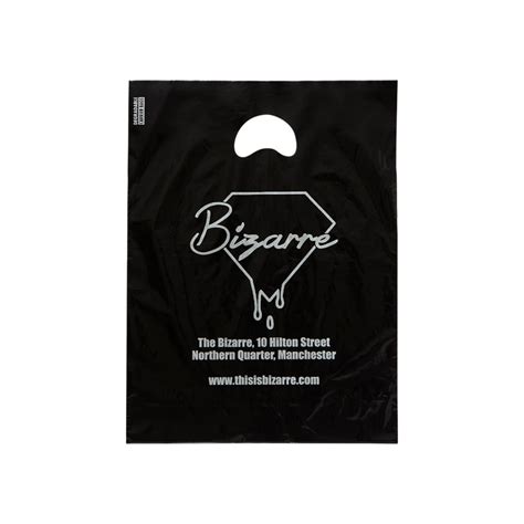 Printed Black Plastic Bags 30 Cm Wide Apl Packaging