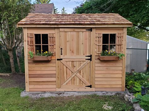 Buy storage sheds on sale, discount storage shed kits, greenhouses, playgrounds and storage buildings at closeout special sale prices! Cabana Storage Shed - 10ft x 8ft Cedar
