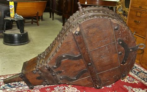 Huge Oak Antique French Blacksmith Bellows 46x 31 Great Condition