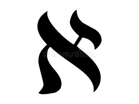 Letra Alef Del Alfabeto Hebreo Ilustración Del Vector Ilustración De