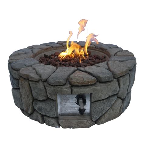 Peaktop Outdoor Stone Propane Gas Fire Pit Free Shipping Today