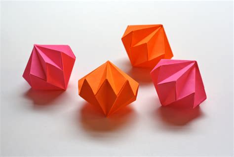 Origami Diamond Ornaments How About Orange