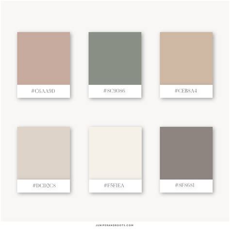 5 Earth Toned Minimalistic Colour Palettes — Juniper And Roots