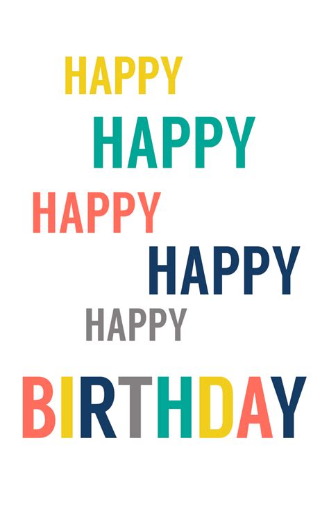 Free Happy Birthday Card Printable