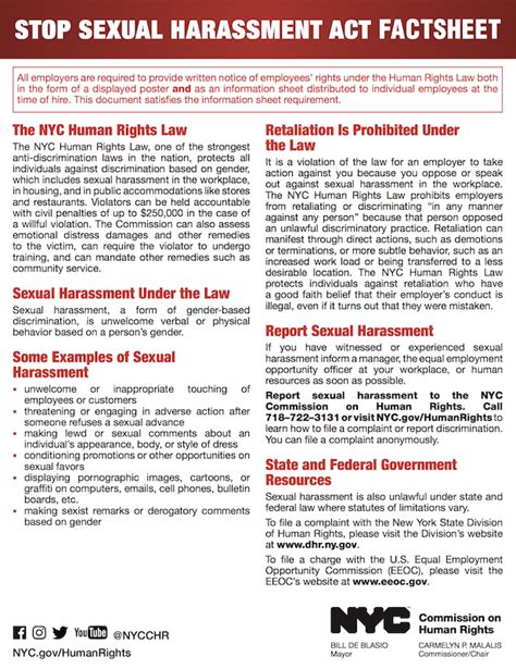Sexual Harassment Act Factsheet