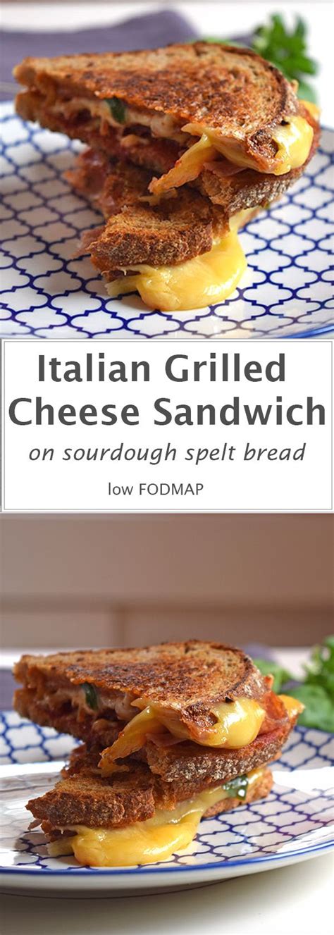 How to choose low fodmap sourdough? Italian grilled cheese sandwich on sourdough bread (FODMAP ...