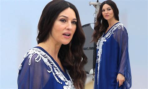 Monica Bellucci Brings Italian Spice To St Tropez In See Through Dress For Yacht Photoshoot
