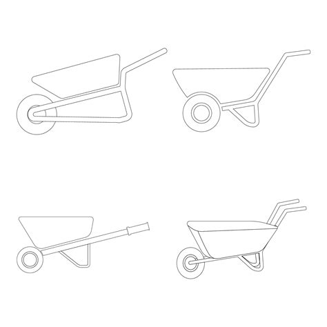 Wheelbarrow Vector Icon 21705650 Vector Art At Vecteezy