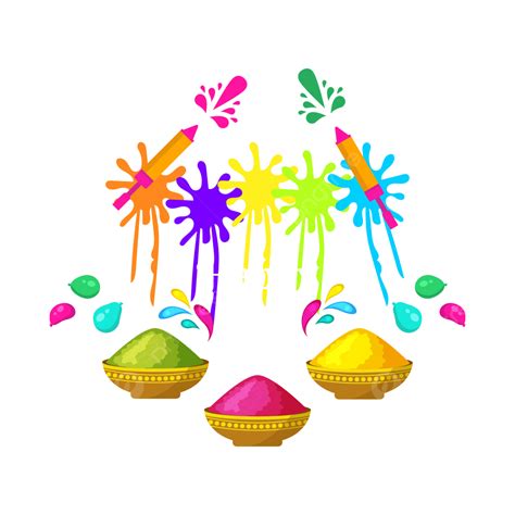 Happy Holi Festival Vector Png Images Happy Holi Festival Colorful