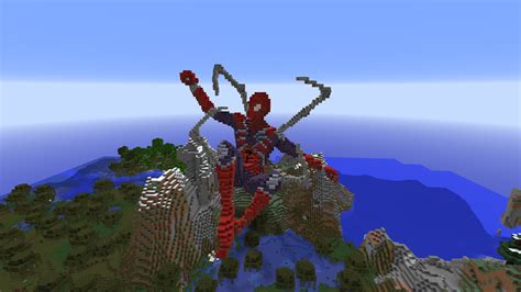 Built Spiderman In Minecraft