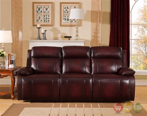 I was concerned it may be a little deep for my clients living room. Faraday Genuine Leather Power Recline Sofa In Deep Red ...