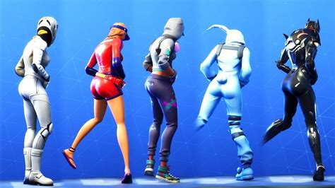 Thicc Booty Everywhere New Fancy Feet Dance Emote With All Female Skins Fortnite Youtube