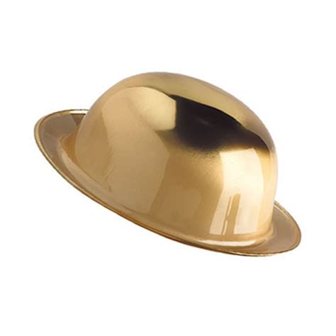 chapéu coco dourado metalizado misterius