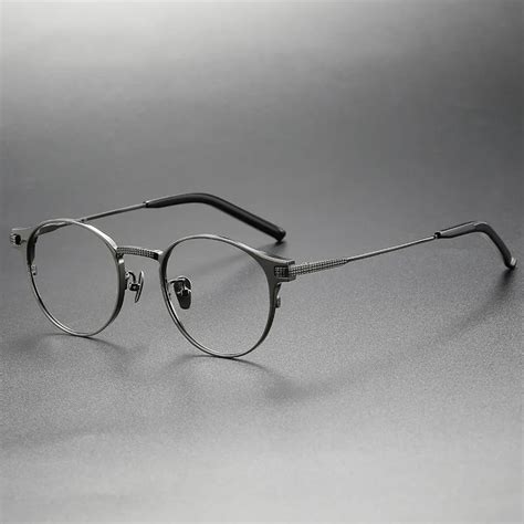 Japonês Feito à Mão De Titânio óculos Armações Retro Redondo Leitura Prescrição óculos Masculino