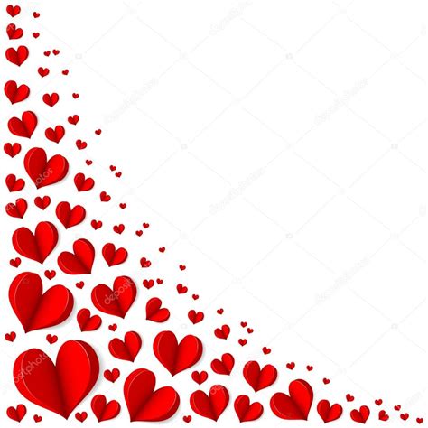 Marco De Corazones Rojos En El Día De San Valentín Vector Gráfico