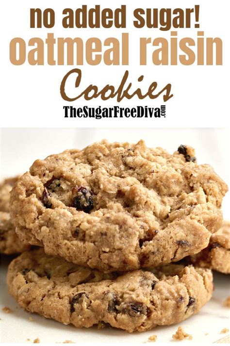 Easy to make recipe with pantry staples. No sugar added oatmeal and raisin cookies #sugarfree # ...
