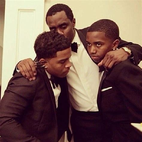 P Diddy With Sons Justin Dior Combs And Christian Combs