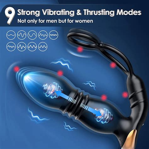 anal telescopic vibrator anal plug butt plug thrusting prostate massager china anal rotating