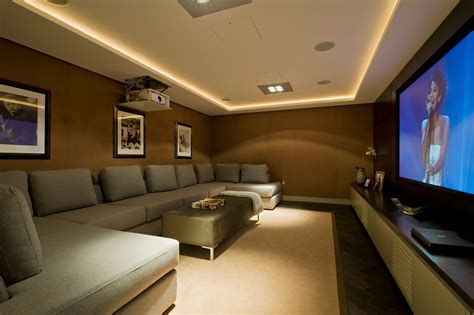 Home Theater As Addition To Large Modern Interior Small Design Ideas