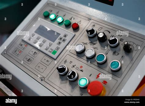 Control Panel Of Modern Surface Grinding Machine Selective Focus Stock