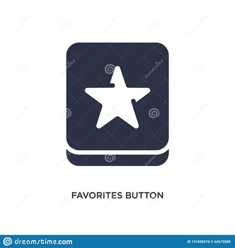 Favorites Button Icon On White Background Simple Element Illustration