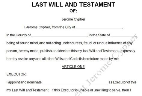 A last will and testament (last will or simply a will) is a document created by an individual, (testator or grantor), which is used to outline how their once the form has been written the only requirement, under state law, is to have the will signed in the presence of *two (2) witnesses that are. Free Printable Last Will And Testament Form (GENERIC) | Sample Printable Legal Forms (For Attor ...