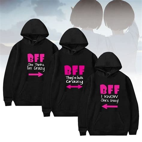 Matching Hoodies For 3 Best Friends Couple Outfits